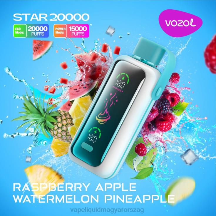 VOZOL STAR 20000 málna alma görögdinnye ananász V260L18 | Vape Liquid