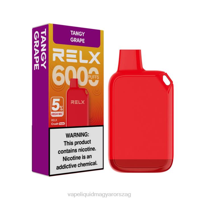 RELX Crush Pocket 6000 5% magas nic csípős szőlő Z6L027 Vape E Cigi