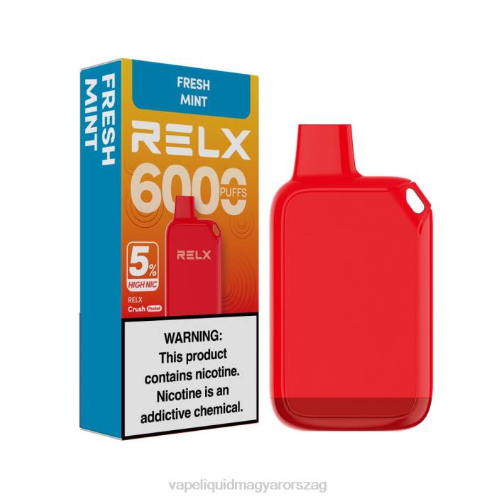 RELX Crush Pocket 6000 5% magas nic friss menta Z6L029 Vape Pen