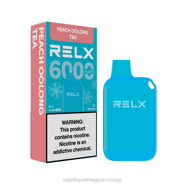 RELX Crush Pocket 6000 jeges barack oolong tea Z6L010 E-Liquid Utántöltő Folyadék