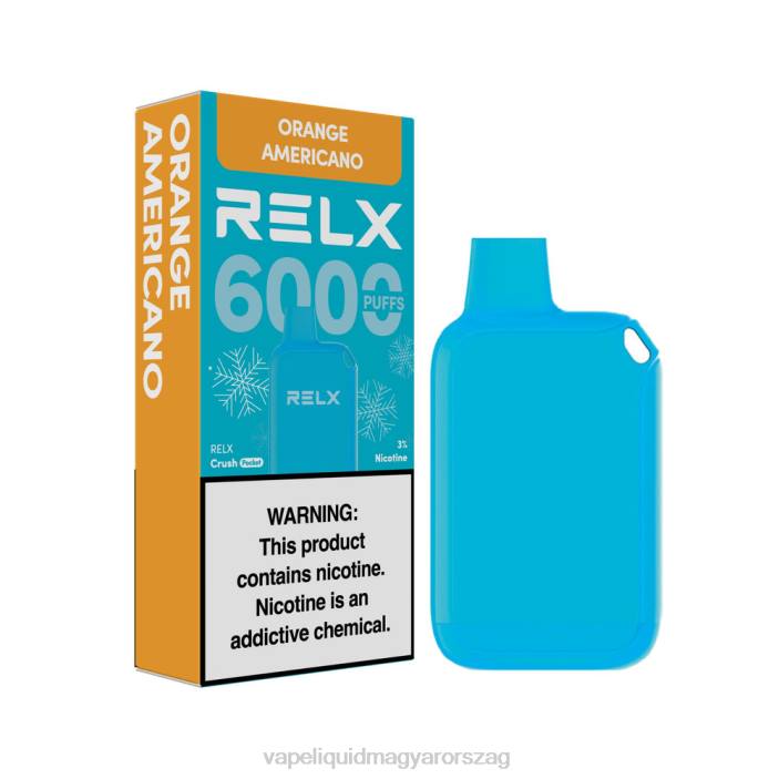 RELX Crush Pocket 6000 jeges narancssárga americano Z6L015 E-Liquid Utántöltő Folyadék