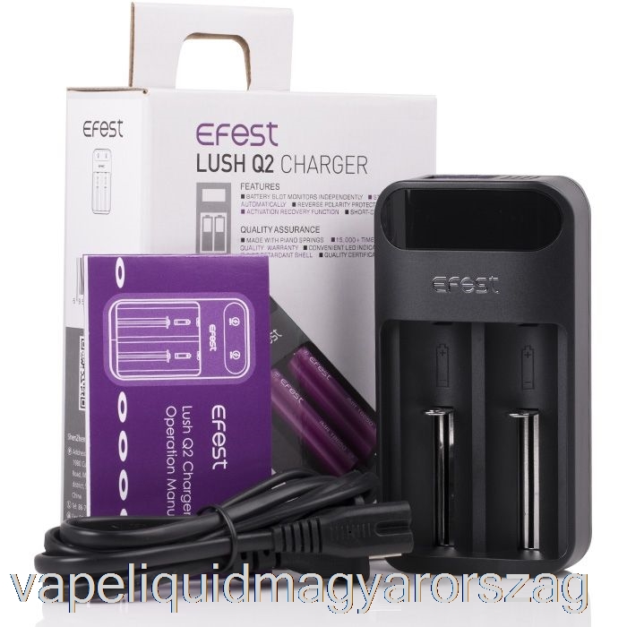 Efest Lush Q2 2-rekeszes Intelligens Led Akkumulátortöltő Vape E Cigi