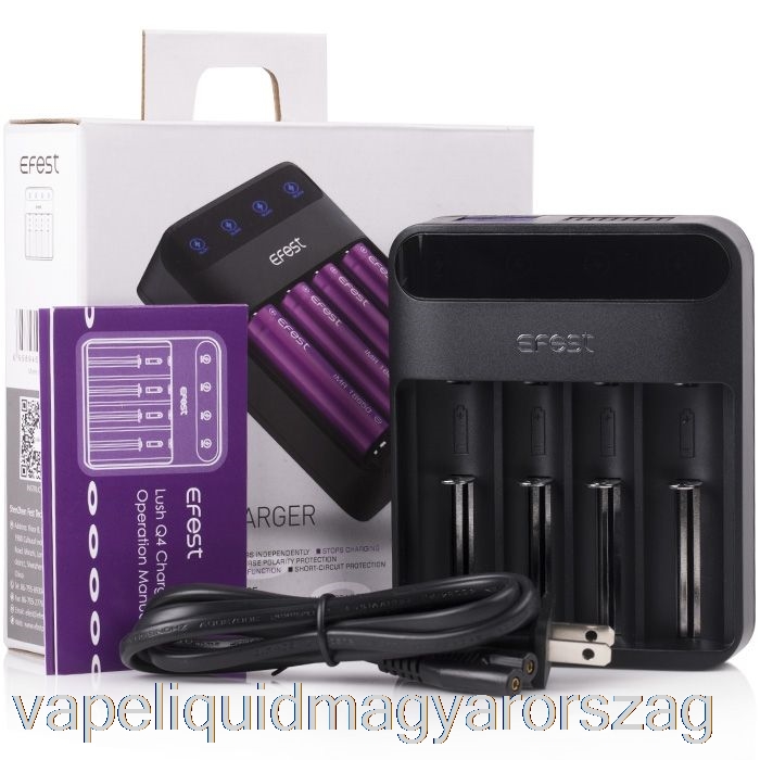 Efest Lush Q4 4 Rekeszes Intelligens Led Akkumulátortöltő Vape Toll