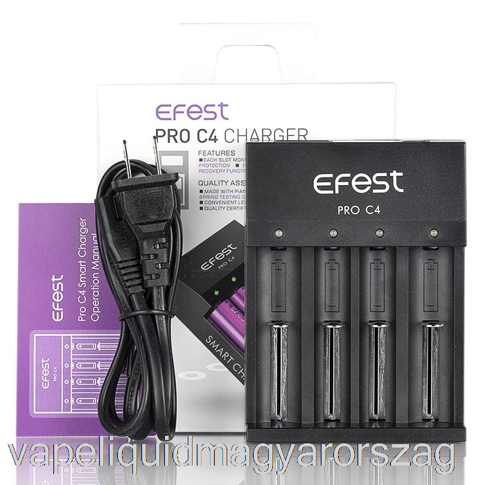 Efest Pro C4 4 Rekeszes Intelligens Akkumulátortöltő Vape E Cigi