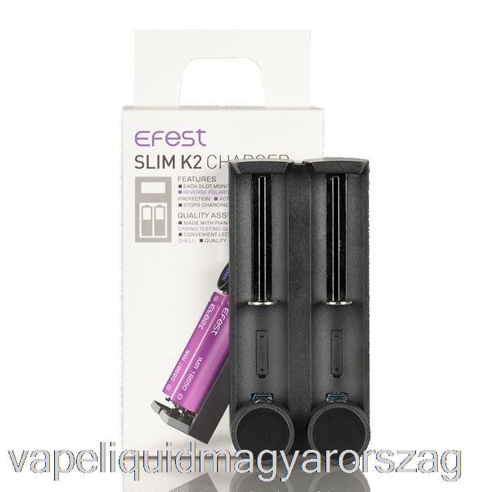 Efest Slim K2 Kétnyílásos Akkumulátortöltő Vape Toll