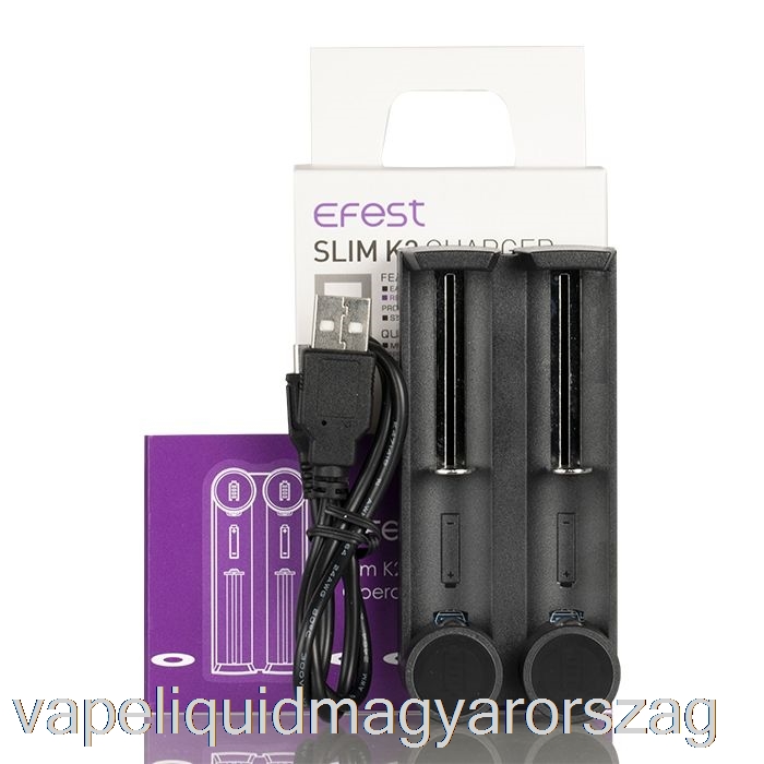 Efest Slim K2 Kétnyílásos Akkumulátortöltő Vape Toll