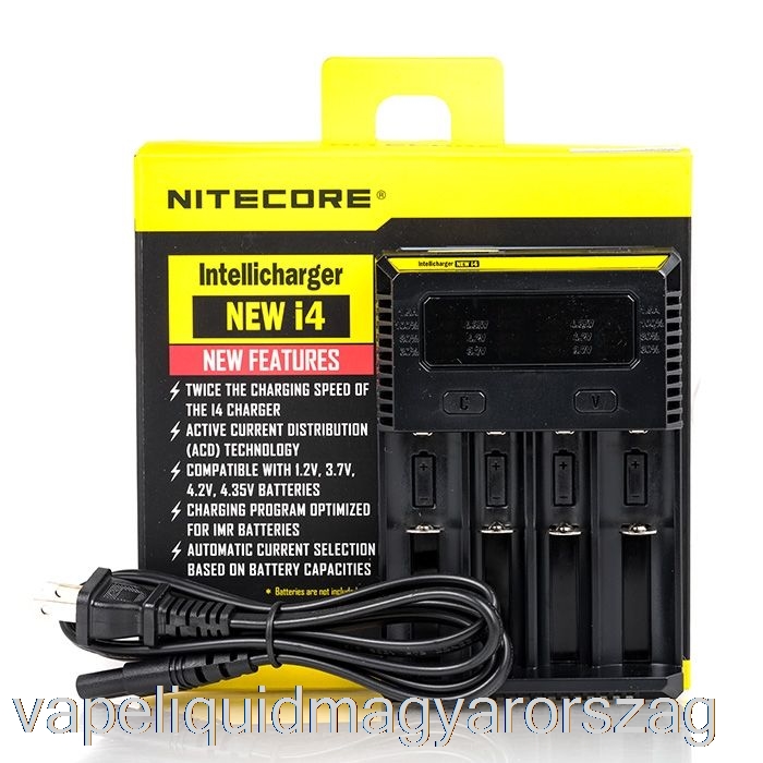 Nitecore I4 Akkumulátortöltő V2 (4-rekeszes) Vape Toll