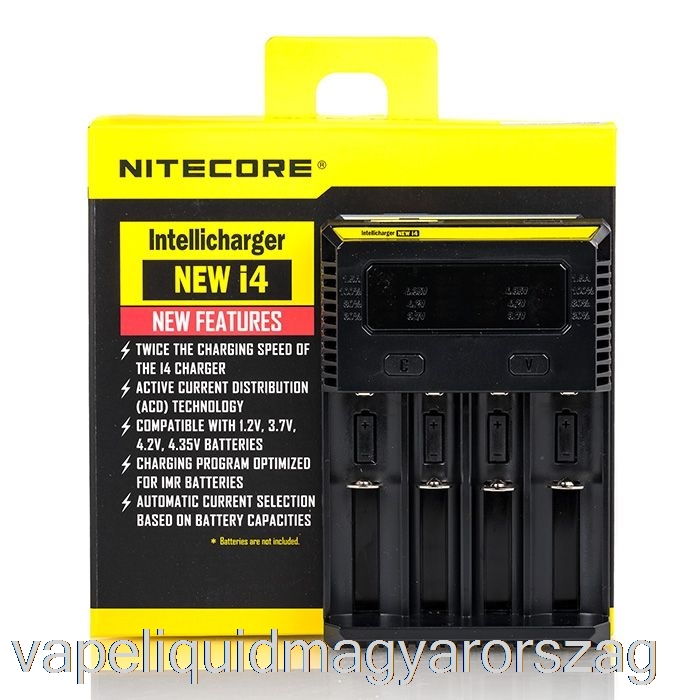 Nitecore I4 Akkumulátortöltő V2 (4-rekeszes) Vape Toll